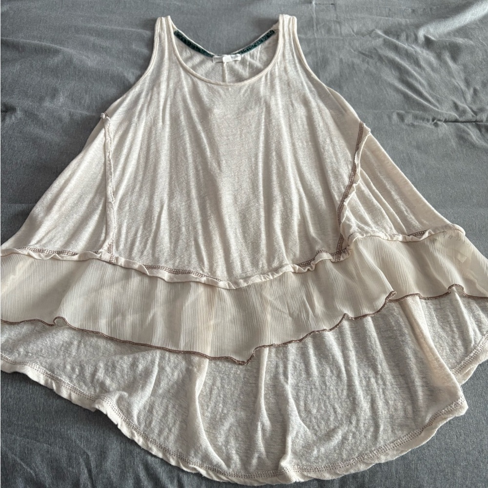 Elegant Cream Sleeveless Top